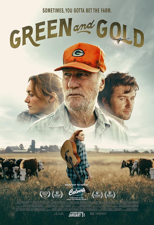 Green and Gold Film Poster